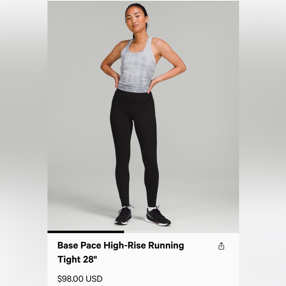 New Lululemon base pace high-rise leggings